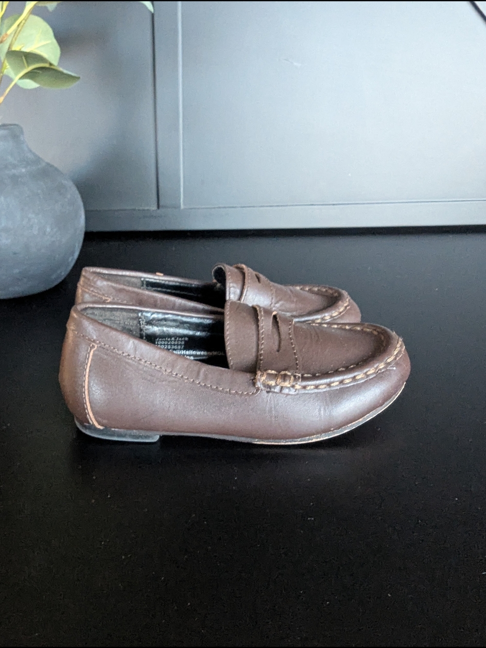 Janie and Jack Brown Leather Loafer